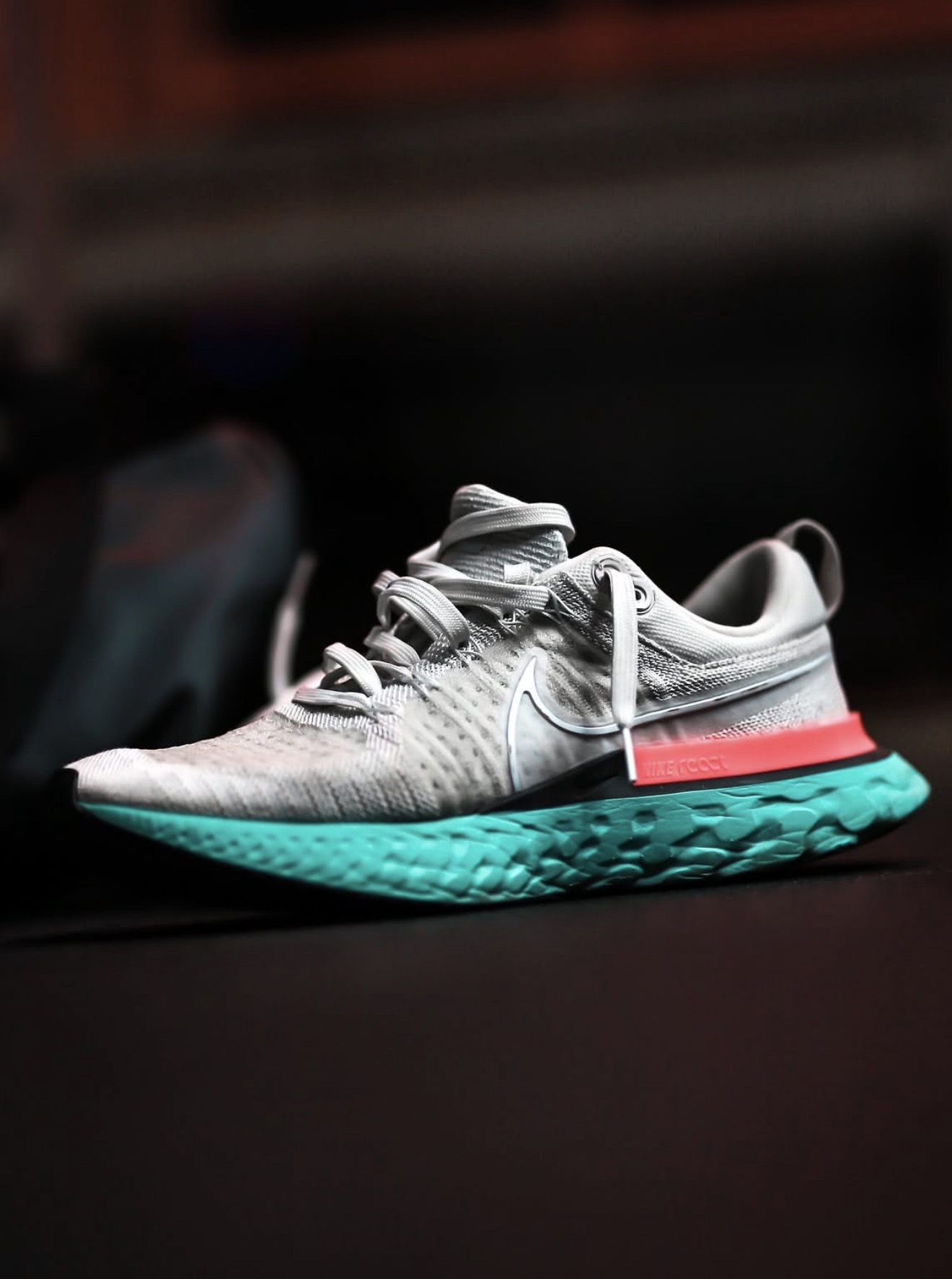 Running shoe product photography